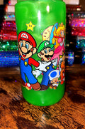 20 oz super Mario lime green cateye cup